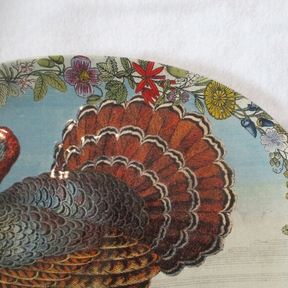 John Derian Target Stoneware Oval Turkey Platter 18" Floral Thanksgiving Decor P - Picture 6 of 6